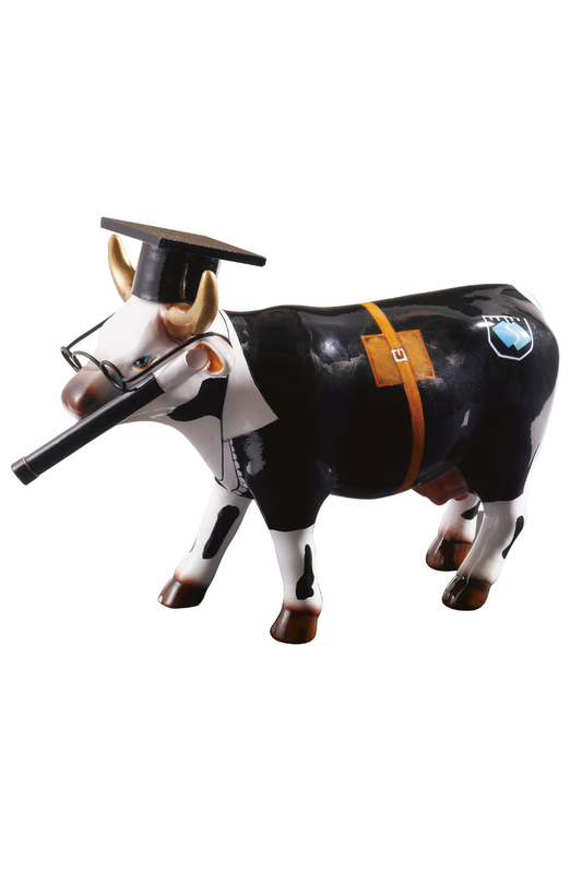 Cow Doutora - Cow Parade El Yapımı Dekoratif İnek Figürü