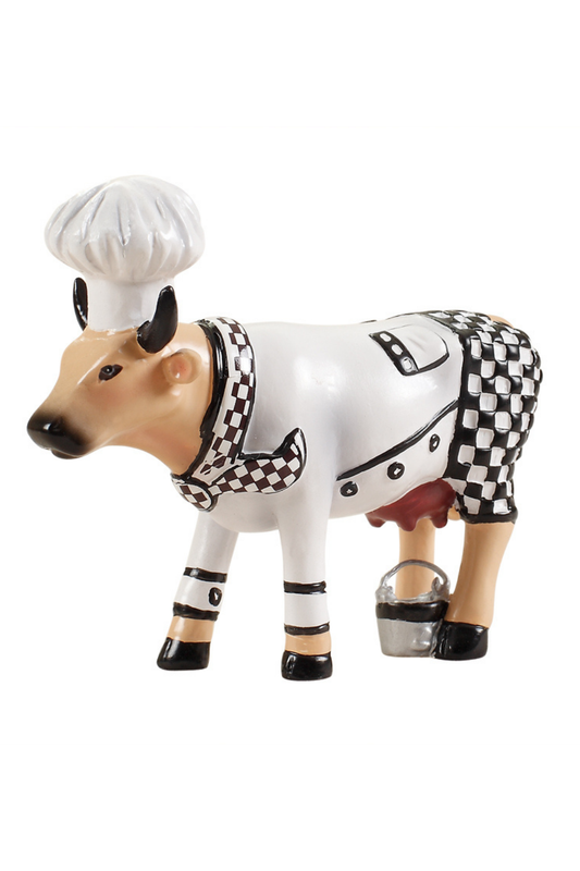 Chef Cow - Cow Parade El Yapımı Dekoratif İnek Figürü