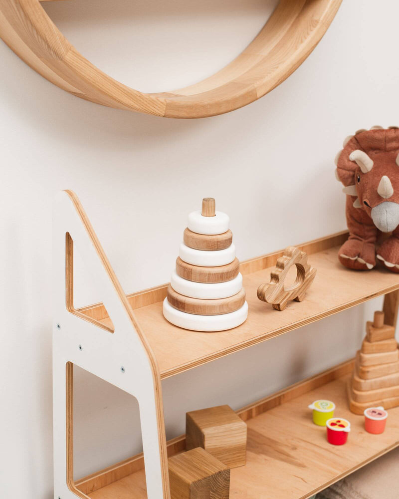 Montessori - Ahşap Çocuk Rafı - Küçük Boy