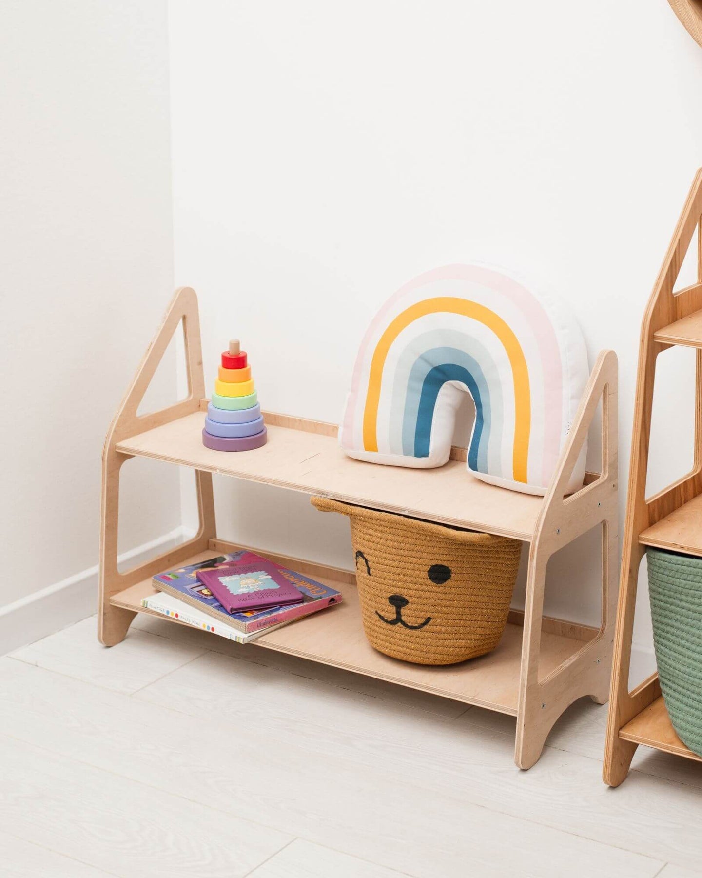 Montessori - Ahşap Çocuk Rafı - Küçük Boy