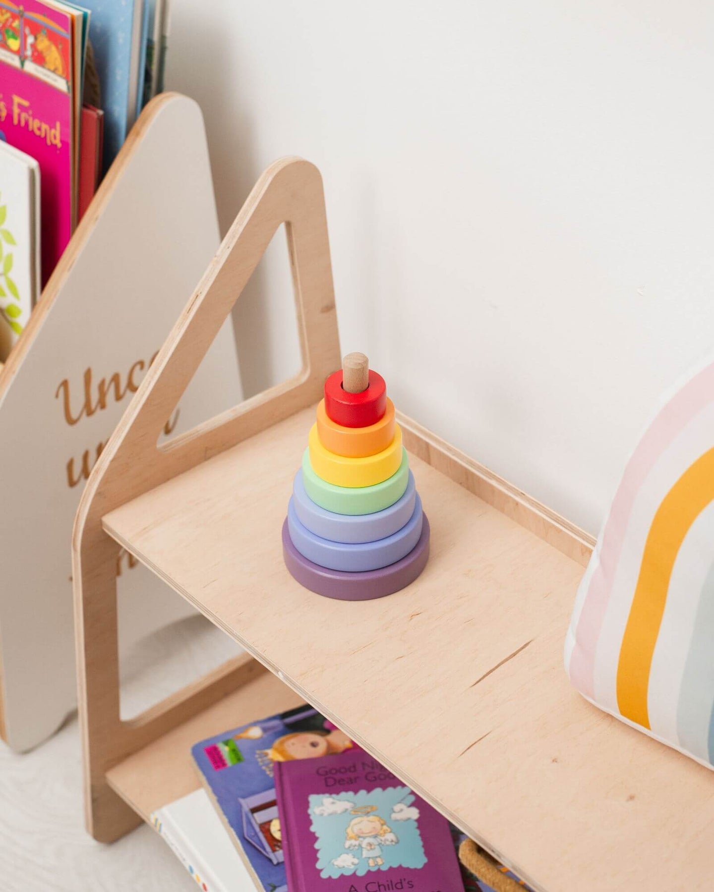 Montessori - Ahşap Çocuk Rafı - Küçük Boy