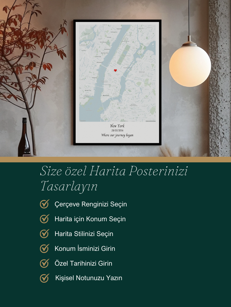 Kişiye Özel Harita Posterleri