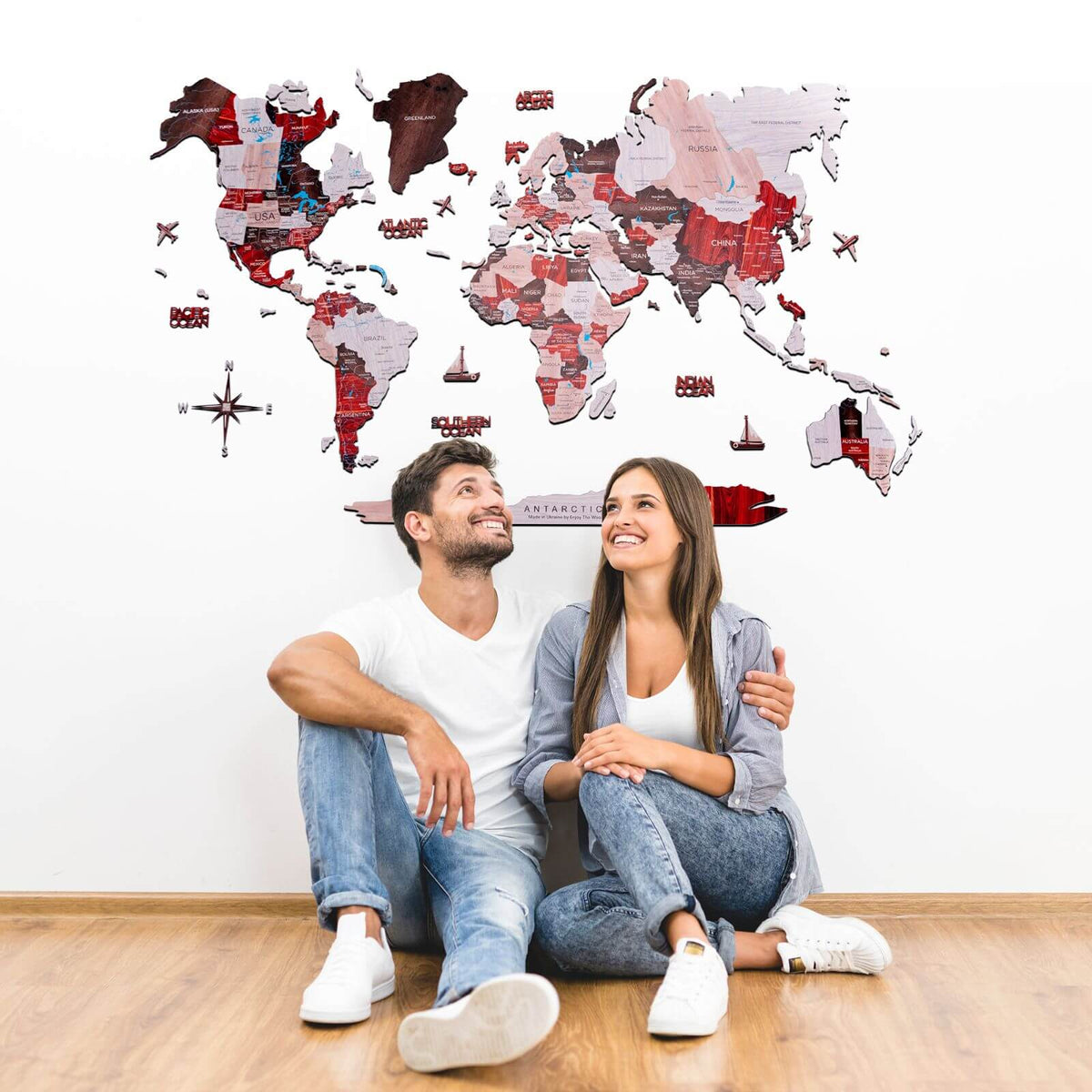 2D Ahşap Dünya Haritası – URBAN