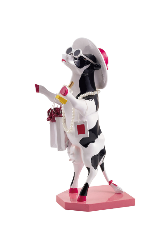 Alphadite Goddess of Shopping - Cow Parade El Yapımı Dekoratif İnek Figürü