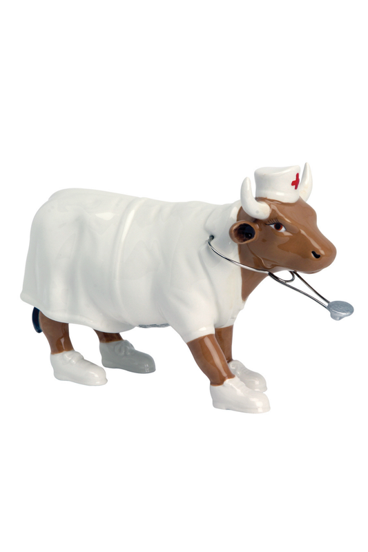 Nurse Nightencow - Cow Parade El Yapımı Dekoratif İnek Figürü