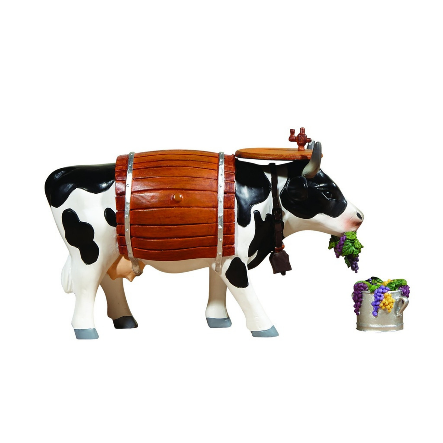 Clarabelle the Wine Cow - Cow Parade El Yapımı Dekoratif İnek Figürü