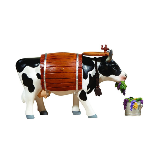 Clarabelle the Wine Cow - Cow Parade El Yapımı Dekoratif İnek Figürü