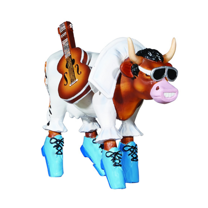 Rock 'n Roll - Cow Parade El Yapımı Dekoratif İnek Figürü