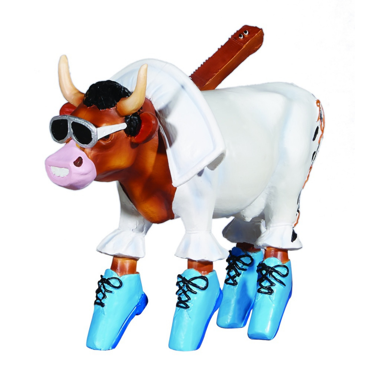 Rock 'n Roll - Cow Parade El Yapımı Dekoratif İnek Figürü