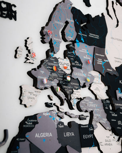 3D Ahşap Dünya Haritası – NORDIC