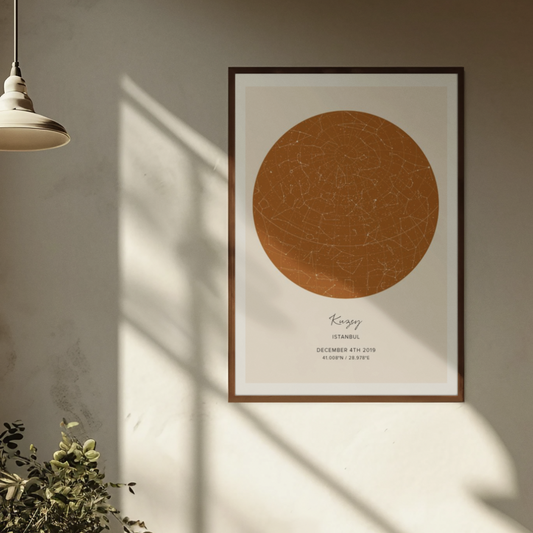 Kişiye Özel Yıldız Haritası Posteri - Canlı Önizlemeli