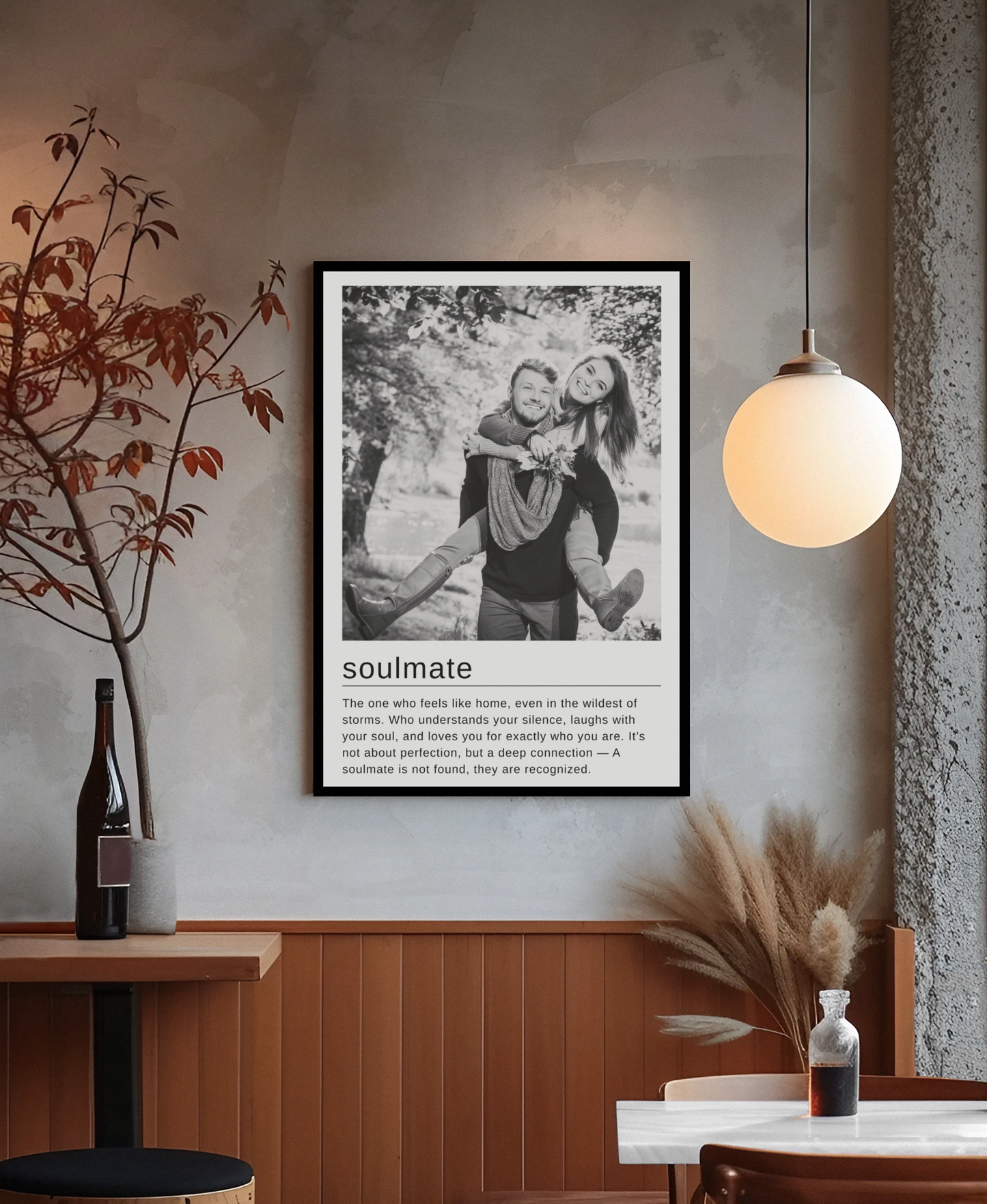 Kişiye Özel Sevgili Temalı Çerçeveli Poster
