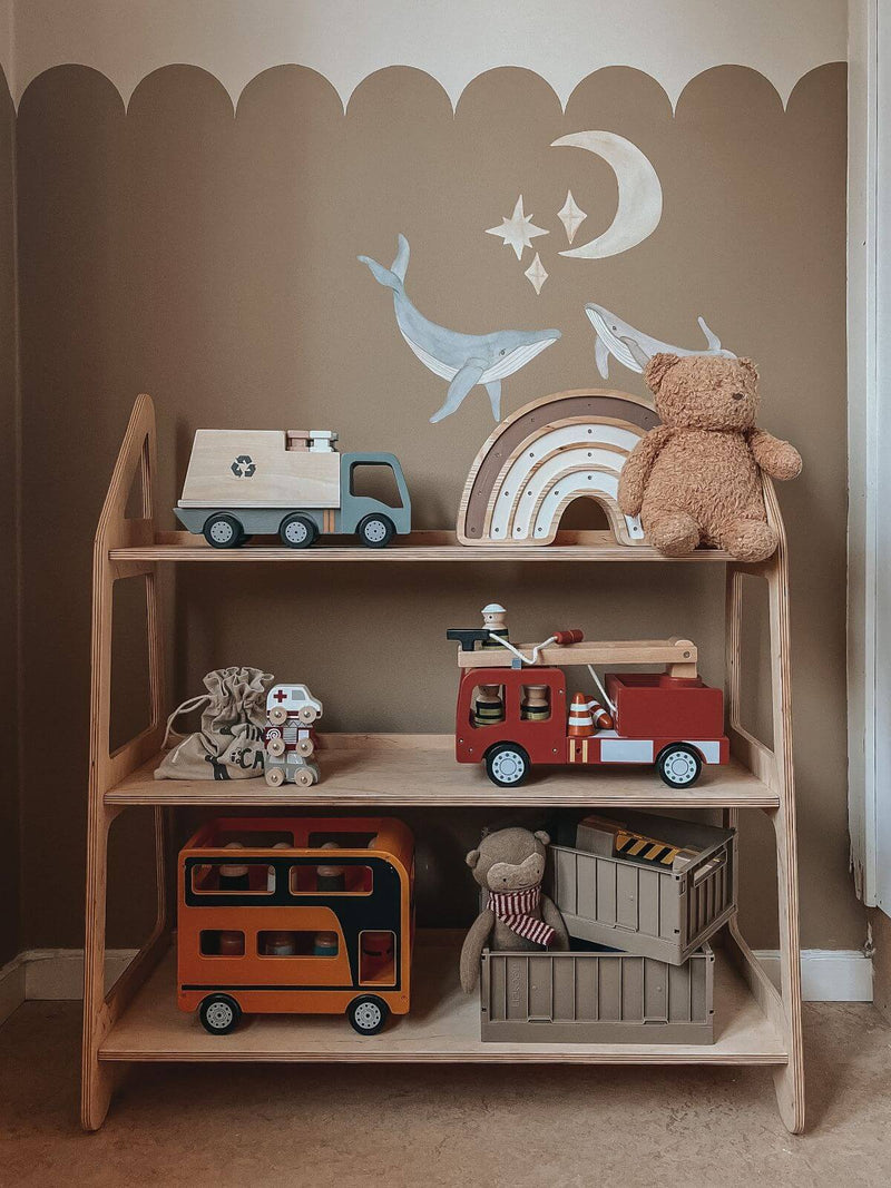 Montessori - Ahşap Çocuk Rafı - Büyük Boy