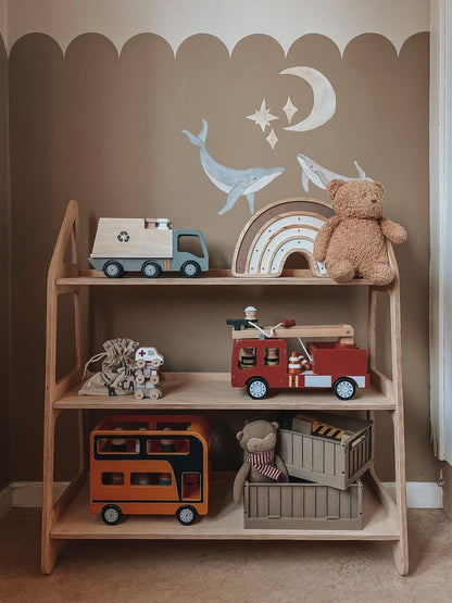 Montessori - Ahşap Çocuk Rafı - Büyük Boy