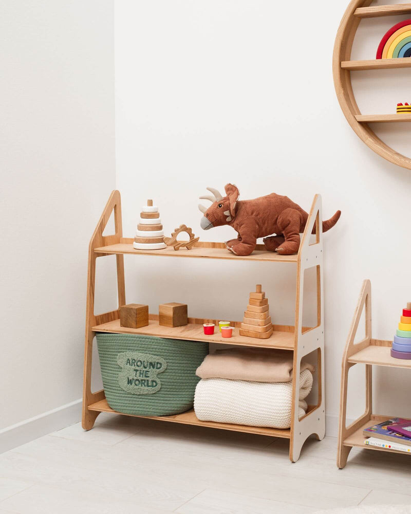 Montessori - Ahşap Çocuk Rafı - Büyük Boy