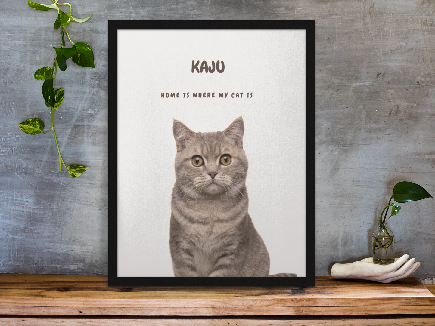 Kişiye Özel Evcil Hayvan Posteri – Fotoğraf, İsim ve Renk Seçimli Minimal Tasarım