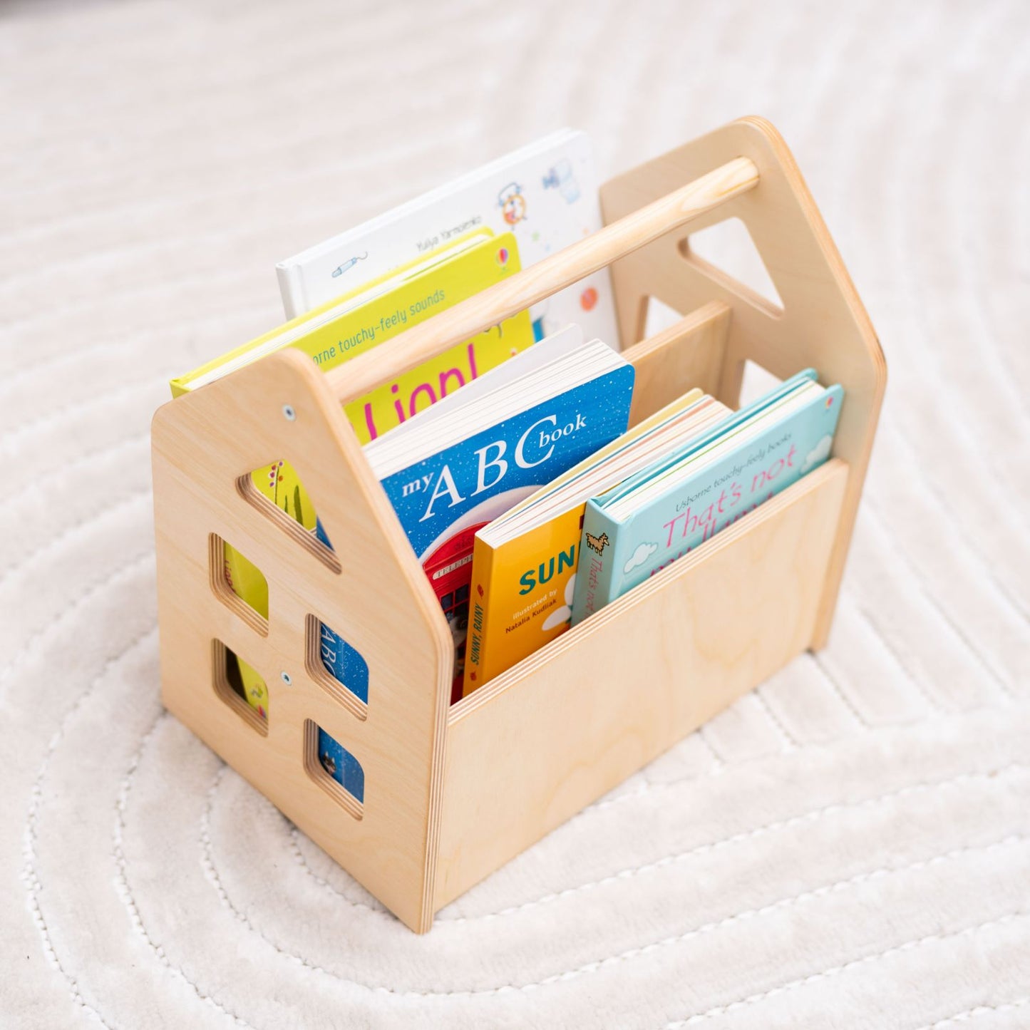 Taşınabilir Montessori Ahşap Kitaplık